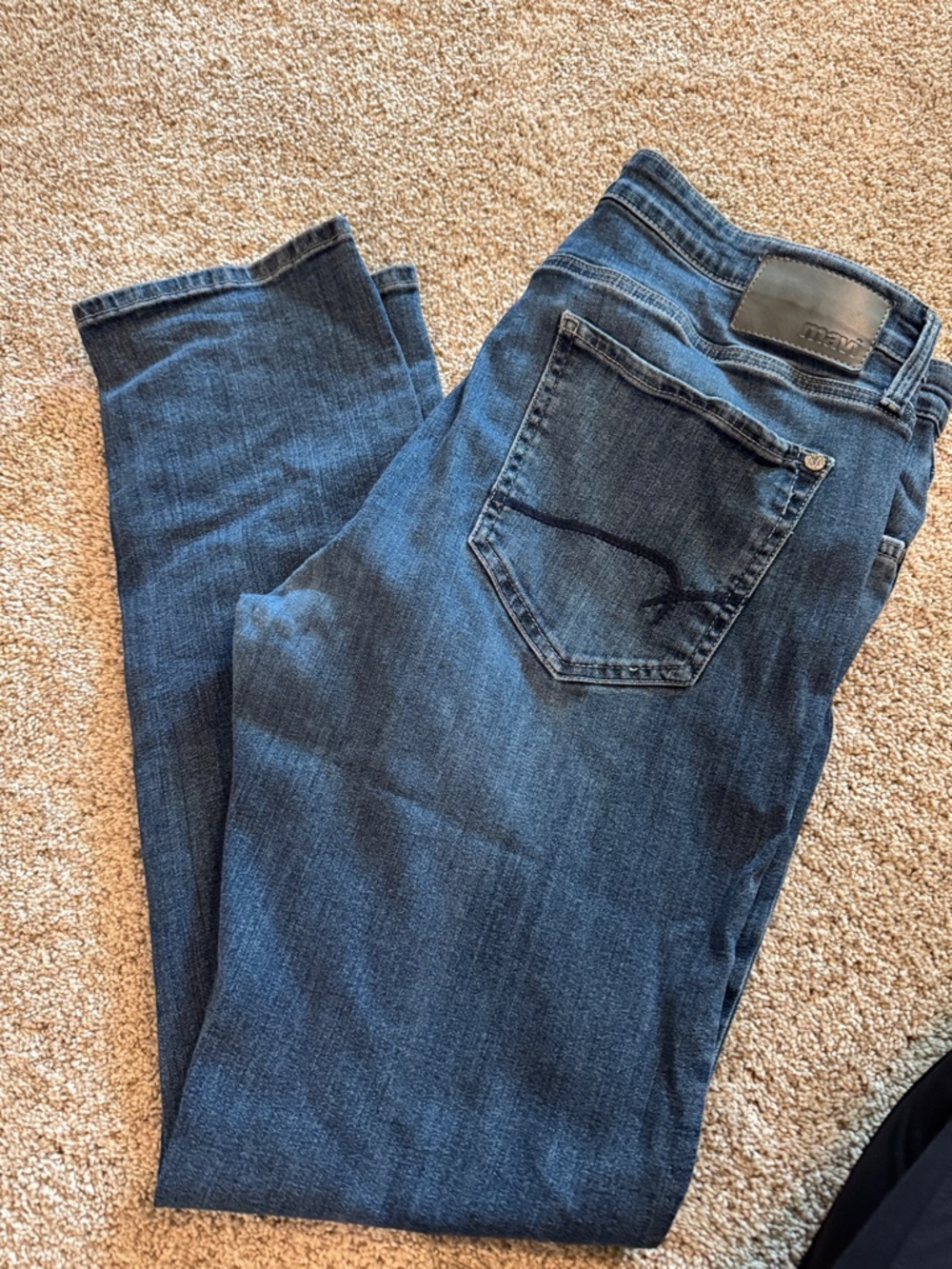 Mavi Men's Slim Straight Jeans in Dark Blue Denim